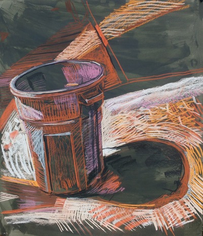 Night Wharf (Brutes) #4 Jane Deering Gallery Jeffrey Marshall | Working the Waterfront Conté, pastel, and ink on paper