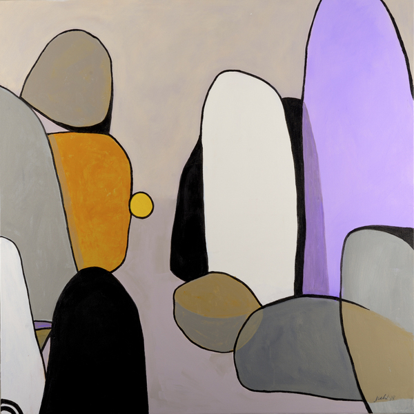 Yellow Dot Jane Deering Gallery Pia Juhl | Rocks Around the Cape Acrylic on canvas