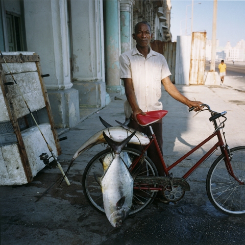 Fisherman on the Malecon, Havana Jane Deering Gallery Nell Campbell C-print . Edition of 25