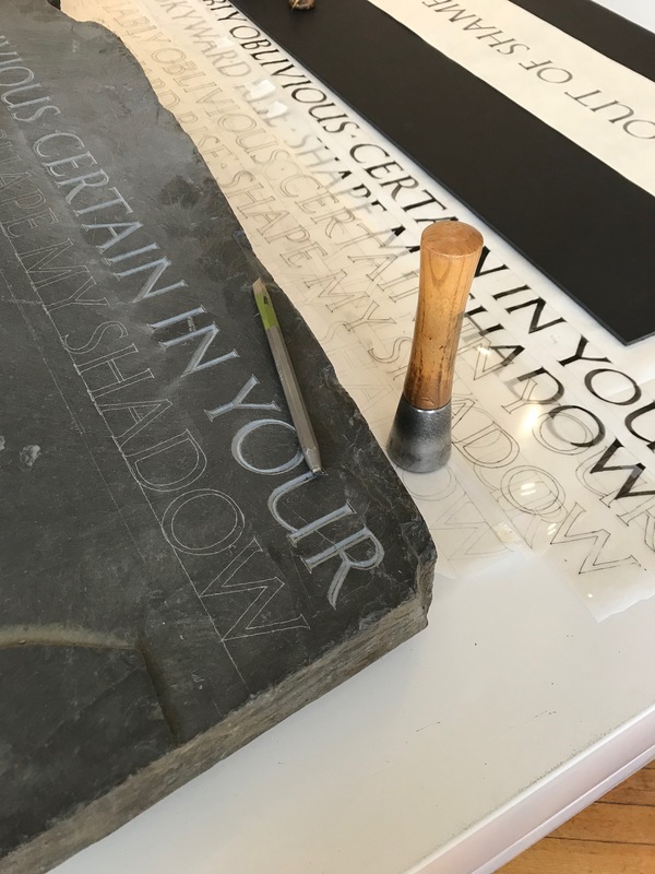 The artist's tools: a chisel and mallet Jane Deering Gallery WITHIN / WITHOUT