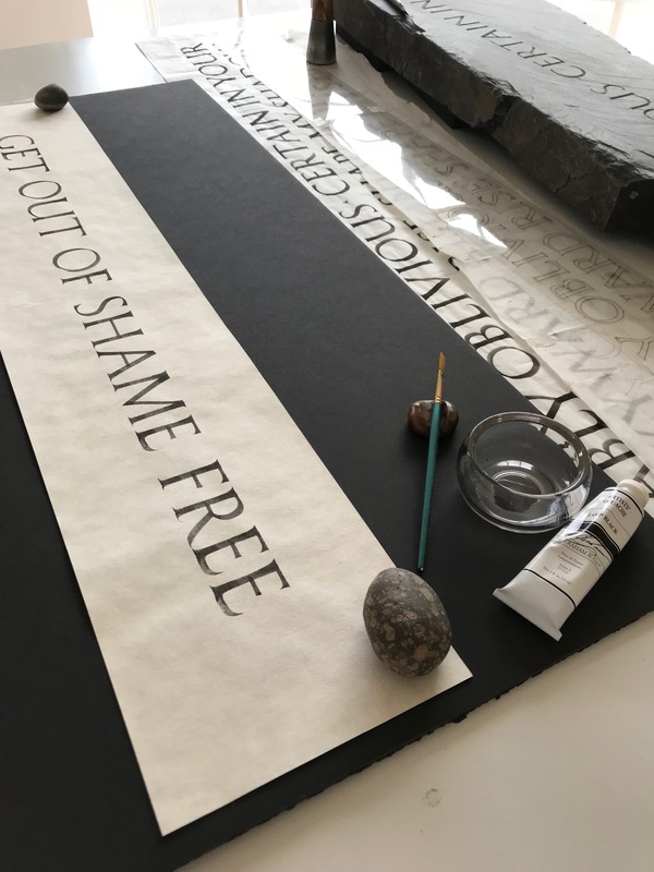 Get Out of Shame Free Jane Deering Gallery WITHIN / WITHOUT Gouache on Japanese (Okawara) paper