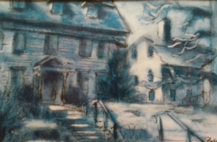 Sargent House Paul Neily-- Gloucester Blue Pen, gouache and latex on paper