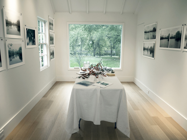 Installation shot, looking toward the river Jane Deering Gallery Around the Concord River