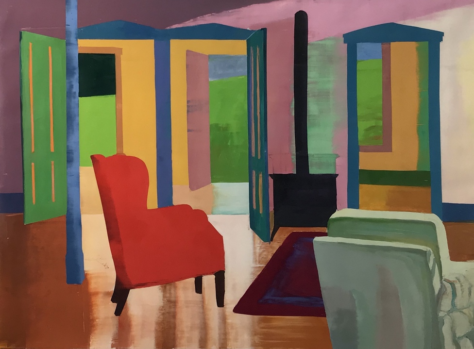 Interior with Red Chair Jane Deering Gallery Chris Baker Oil on canvas