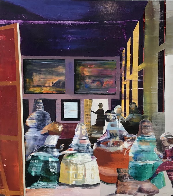 Las Meninas Transcription Jane Deering Gallery Chris Baker Oil on canvas
