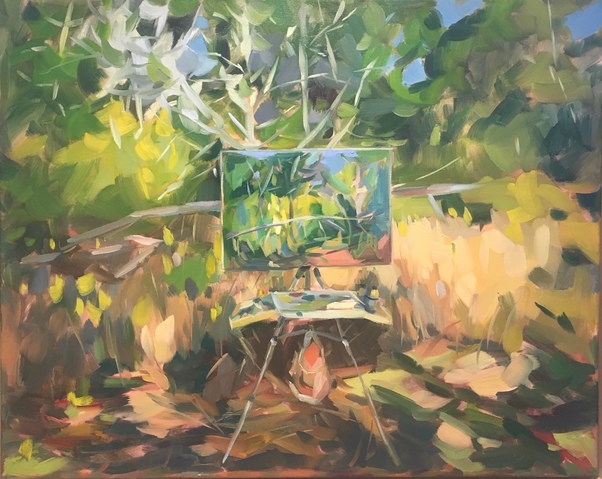Painting About Painting About Painting Jane Deering Gallery Vanessa Michalak | Green Space Oil on canvas