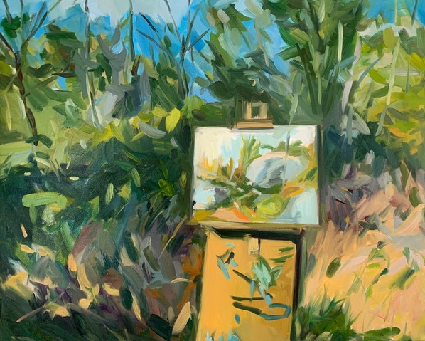 Painting About Painting #2 . Dogtown Jane Deering Gallery Vanessa Michalak | Green Space Oil on canvas