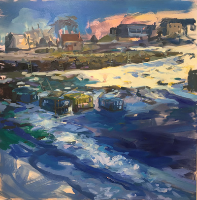 Lanes Cove Jane Deering Gallery Vanessa Michalak | Green Space Oil on canvas