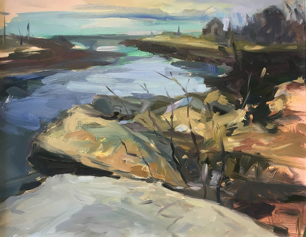 Waiting for You Jane Deering Gallery Vanessa Michalak | Green Space Oil on canvas