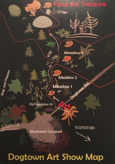 Map of the Dogtown Art Show Jane Deering Gallery Vanessa Michalak | Green Space
