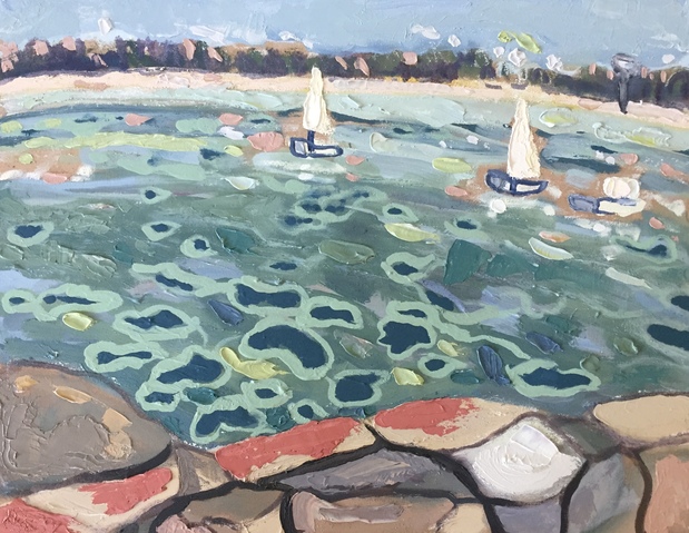 Circle Water Jane Deering Gallery Amy Robson | Keep Looking Oil on board