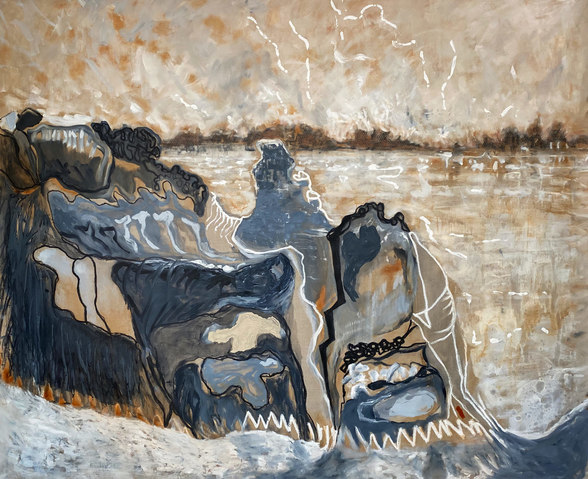 Annisquam Big Jane Deering Gallery Amy Robson | Keep Looking Oil on unstretched canvas