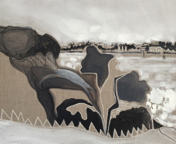 Annisquam Black and White Jane Deering Gallery Amy Robson | Keep Looking Oil on canvas
