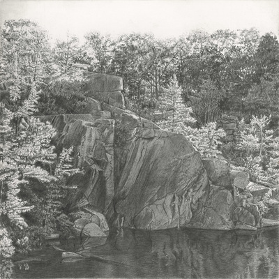 Quarry #1, Lanesville Jane Deering Gallery Gloucester, Cape Ann | of time and place Archival pigment print from an original drawing