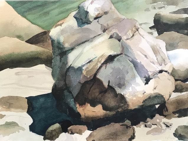Bent's Rock Jane Deering Gallery Gloucester, Cape Ann | of time and place Watercolor