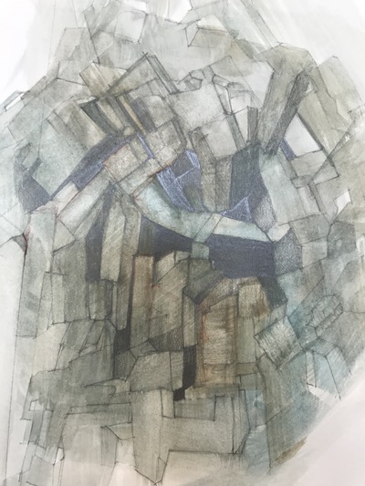 detail -- Boulder (Stack) Jane Deering Gallery Gloucester, Cape Ann | of time and place