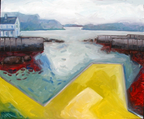 Avery Wharf Jane Deering Gallery Shaun McNiff oil on canvas