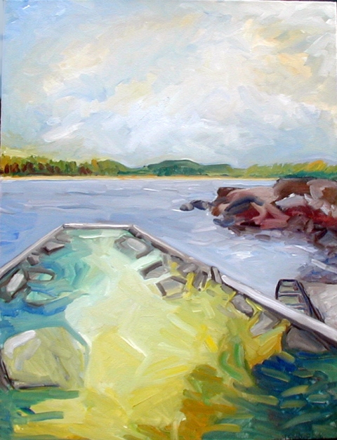 Courbet Wharf Jane Deering Gallery Shaun McNiff oil on canvas