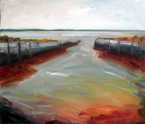Sanctum Wharfs 4 Jane Deering Gallery Shaun McNiff oil on canvas