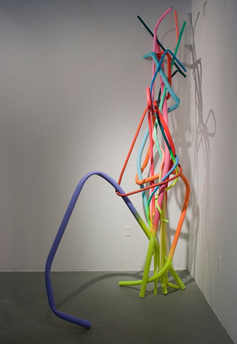 Tangled Pipes Jane Deering Gallery Exhibition: MFA candidates . UCSB & UCDavis Acrylic on PVC pipe