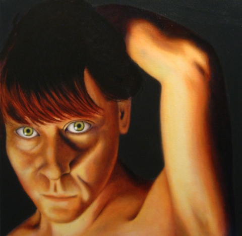 Self-portrait, from the Shadows series Jane Deering Gallery Exhibition: MFA candidates . UCSB & UCDavis Oil on canvas
