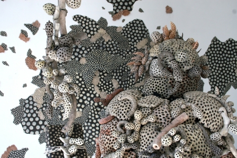Photograph related to the video 'Untitled Performance' Jane Deering Gallery Exhibition: MFA candidates . UCSB & UCDavis