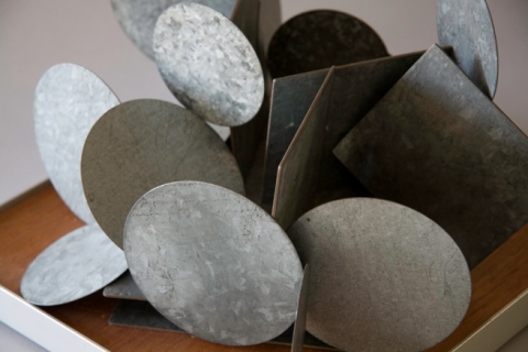 Construct A Jane Deering Gallery Alice Hutchins Galvanized metal, wood, ferrite magnet
