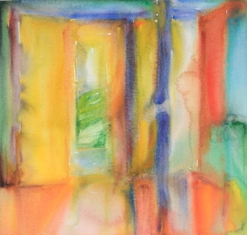 Open Doors #2 Jane Deering Gallery Chris Baker Watercolor on paper