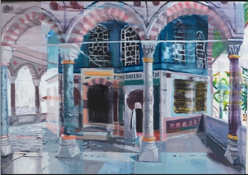 Yerevan Kiosk Jane Deering Gallery Chris Baker Oil on canvas