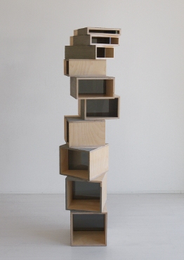 Fase (view #1) Jane Deering Gallery Birgit Faustmann Wood, plexiglas, mortar