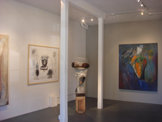 Installation shot : JOAN TANNER | in direct dialogue Jane Deering Gallery Joan Tanner Painting, drawing, sculpture