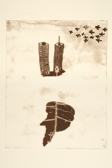 Image from The Trace Prints Project Jane Deering Gallery Dane Goodman + Keith Puccinelli Trace print