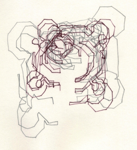 labyrinth: church: 15 Jane Deering Gallery Linda Ekstrom ink and graphite pencil on paper