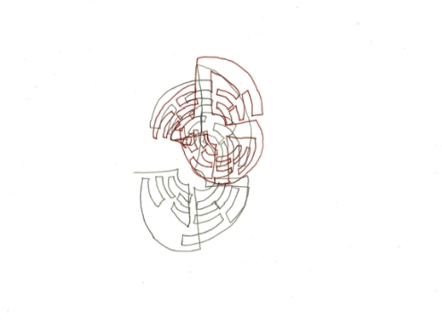 labyrinth: garden: 2 Jane Deering Gallery Linda Ekstrom ink and graphite pencil on paper