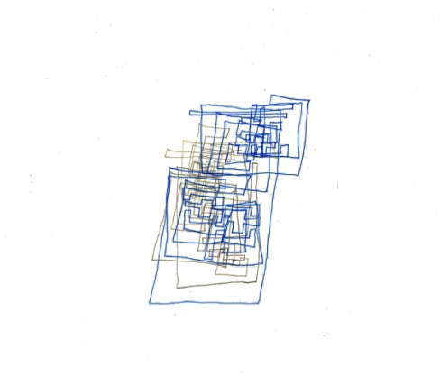 labyrinth: manuscript: 1 Jane Deering Gallery Linda Ekstrom ink and graphite pencil on paper