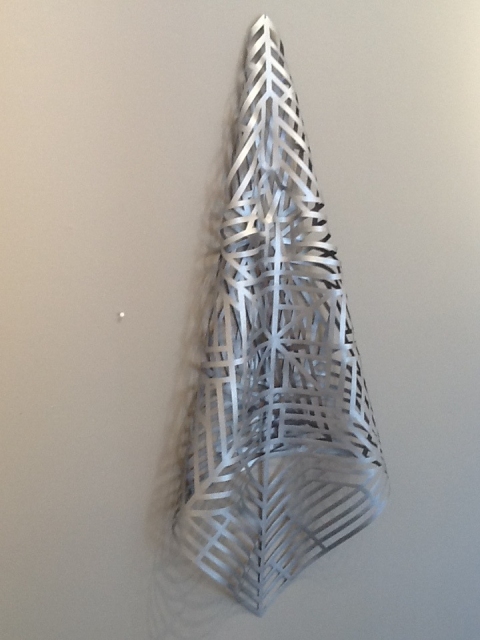 garden: 2: outside the labyrinth Jane Deering Gallery Linda Ekstrom handcut tyvek, acrylic paint