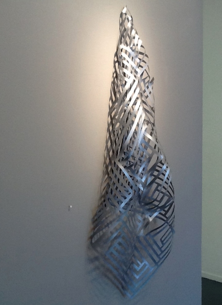 garden: 3: outside the labyrinth Jane Deering Gallery Linda Ekstrom handcut tyvek, acrylic paint