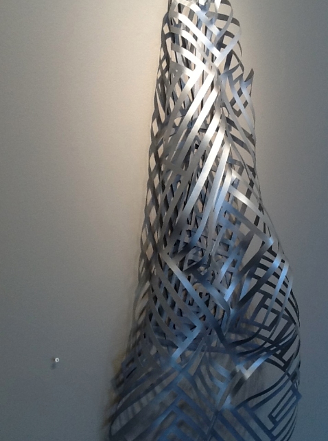 garden: 3: outside the labyrinth (detail) Jane Deering Gallery Linda Ekstrom handcut tyvek, acrylic paint