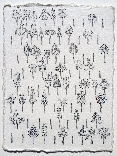 A Selection from The Cards . #1 Jane Deering Gallery Nathan Hayden Pen and ink on paper