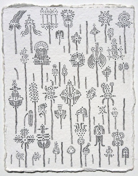 A Selection from The Cards . #2 Jane Deering Gallery Nathan Hayden Pen and ink on paper