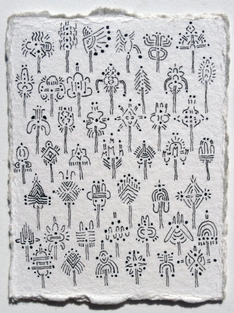 A Selection from The Cards . #3 Jane Deering Gallery Nathan Hayden Pen and ink on paper