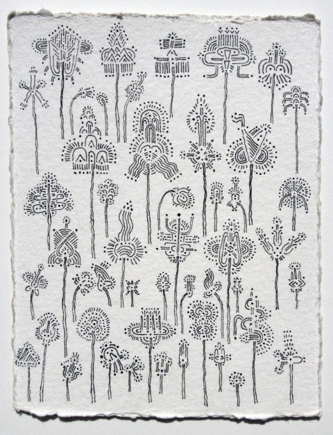A Selection from The Cards . #4 Jane Deering Gallery Nathan Hayden Pen and ink on paper