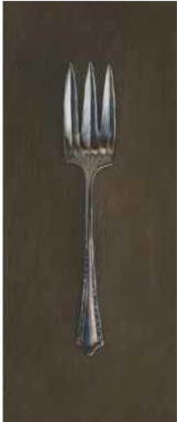 Silver Fork #26 . The Theorist Jane Deering Gallery Leslie Lewis Sigler Oil on board