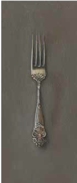 Silver Fork #15 . The Historian Jane Deering Gallery Leslie Lewis Sigler Oil on board