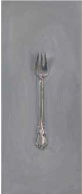 Silver Fork #3 . The Peacemaker Jane Deering Gallery Leslie Lewis Sigler Oil on board