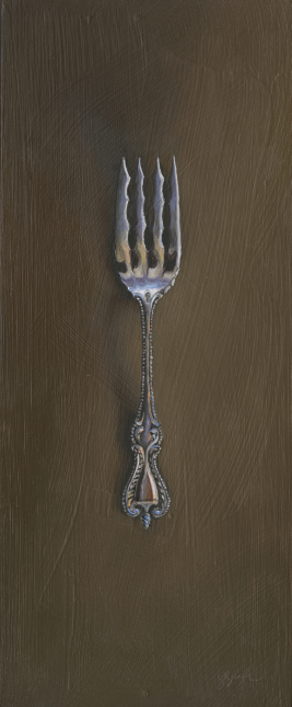 Silver Fork #27 . The Magician Jane Deering Gallery Leslie Lewis Sigler Oil on board