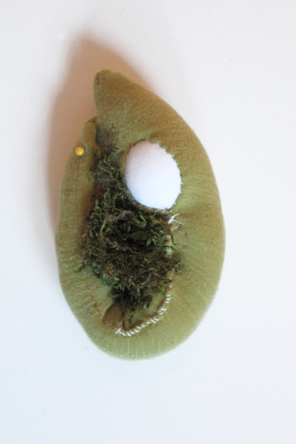 Enfold Me Jane Deering Gallery Exhibition: The Land Has Many Parts . selected images Discarded fabrics, craft moss, sewing pin