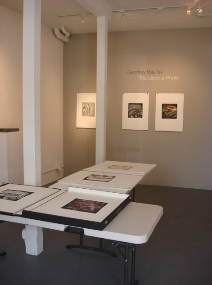Installation shot: Geoffrey Bayliss | The Linocut Prints Jane Deering Gallery Geoffrey Bayliss