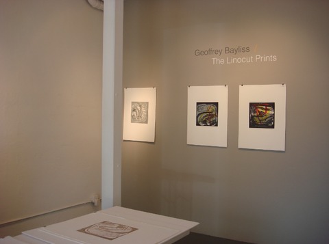 Installation shot: Geoffrey Bayliss | The Linocut Prints Jane Deering Gallery Geoffrey Bayliss