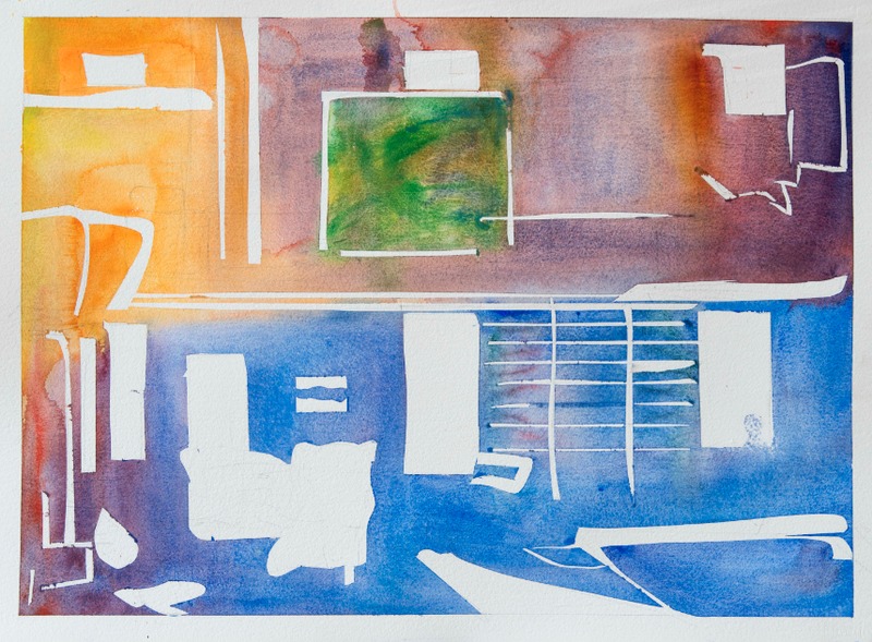 Studio study 1.2 Jane Deering Gallery Chris Baker Watercolor on paper